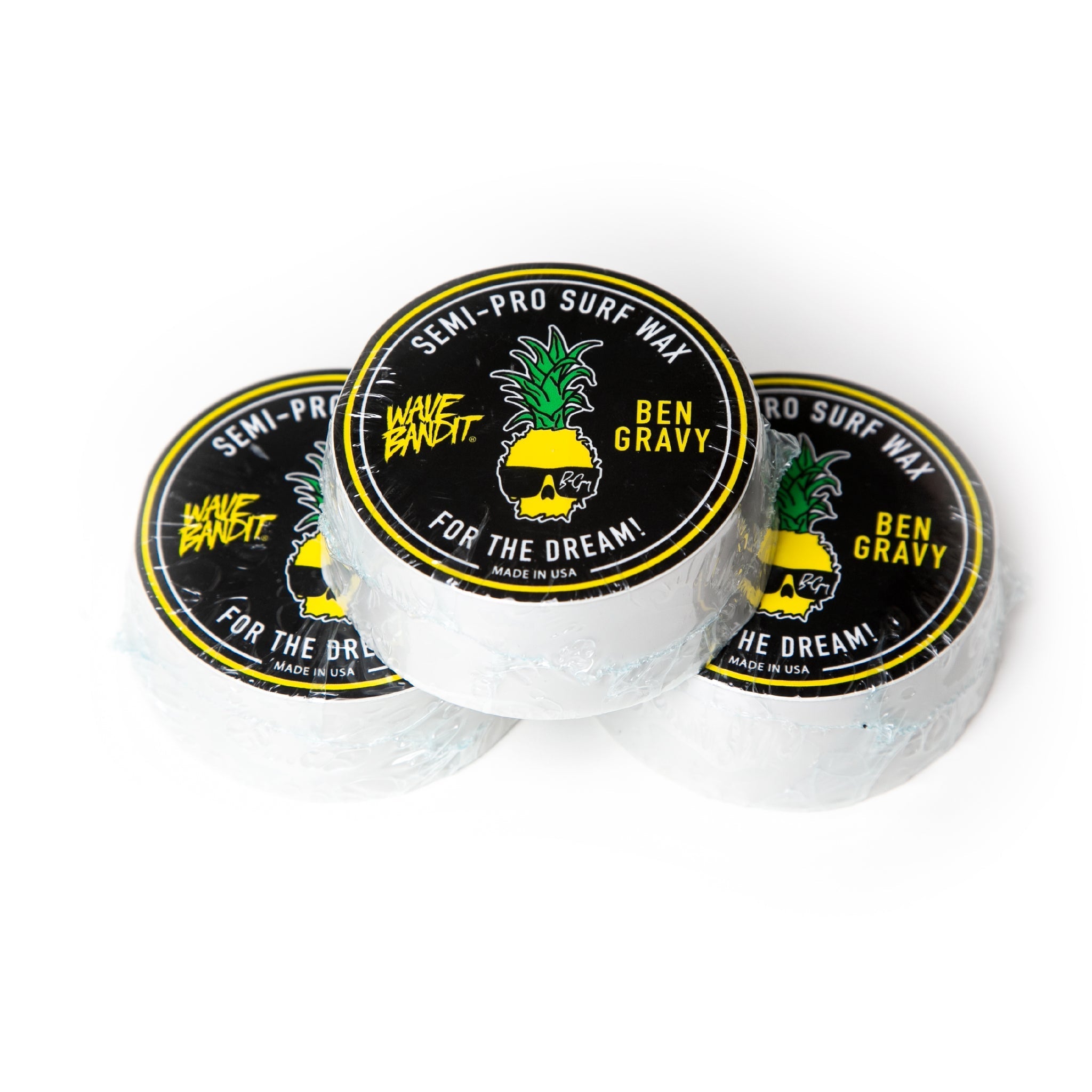 Wave Bandit x Ben Gravy Semi-Pro Surf Wax - Three (3) Pack